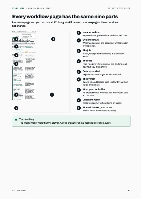Guide page: How to read a workflow page
